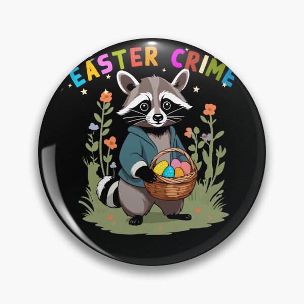 Item preview, Funny raccoon Easter bunny & Easter eggs design designed and sold by LuminOrb.