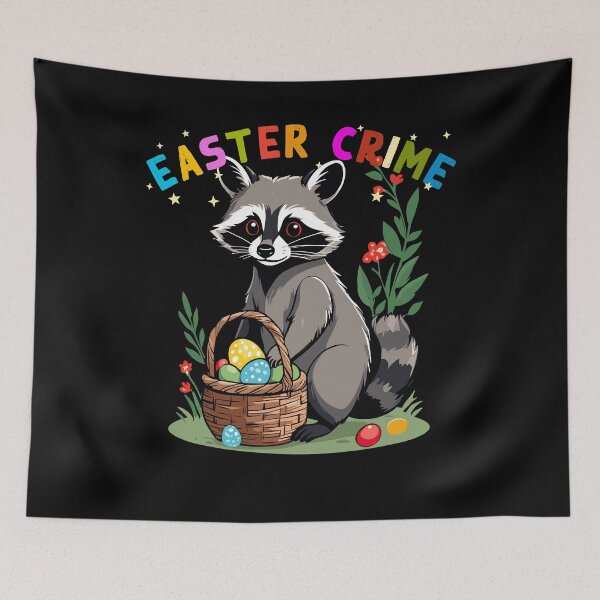 Item preview, Funny raccoon costume cute Easter eggs designed and sold by LuminOrb.