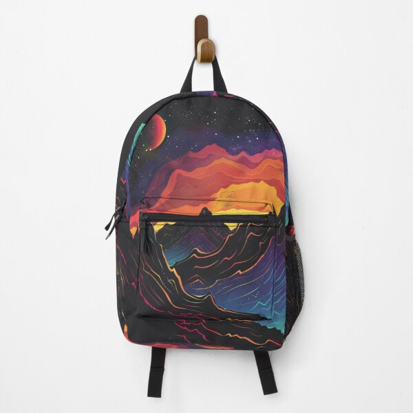 Item preview, Mountain range silhouette psychedelic twist Active Outdoors Inspired Art designed and sold by CDC40.