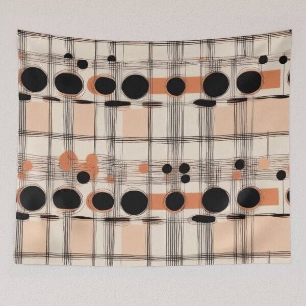 Item preview, Modern minimalist pattern, A colorful abstract pattern consisting of geometric shapes in shades designed and sold by yeekazar.