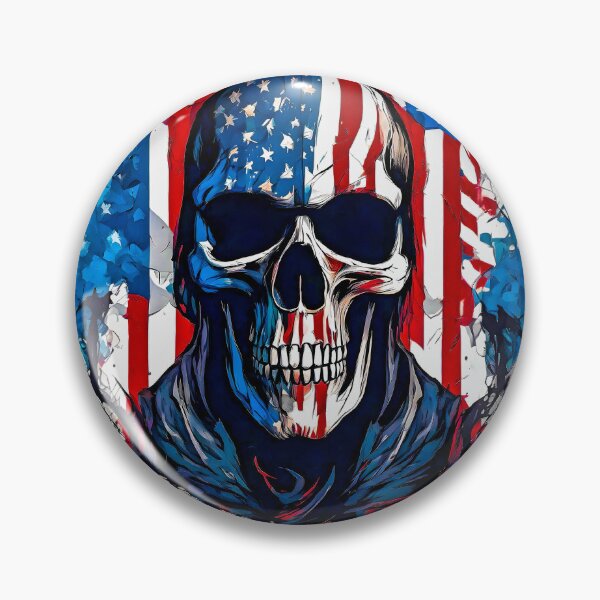 Item preview, The Patriotic Skull designed and sold by Zenvo.