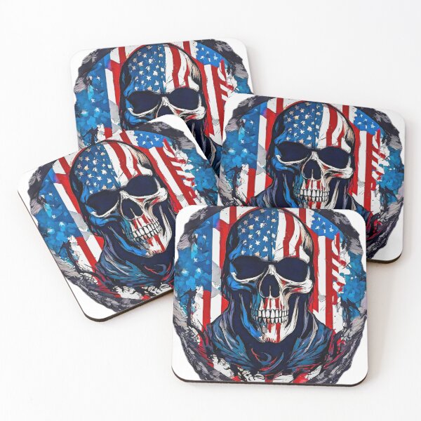 Item preview, The Patriotic Skull designed and sold by Zenvo.