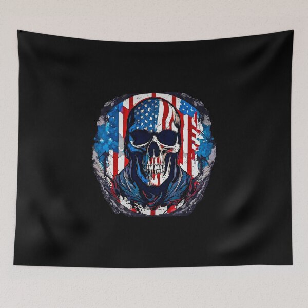 Item preview, The Patriotic Skull designed and sold by Zenvo.