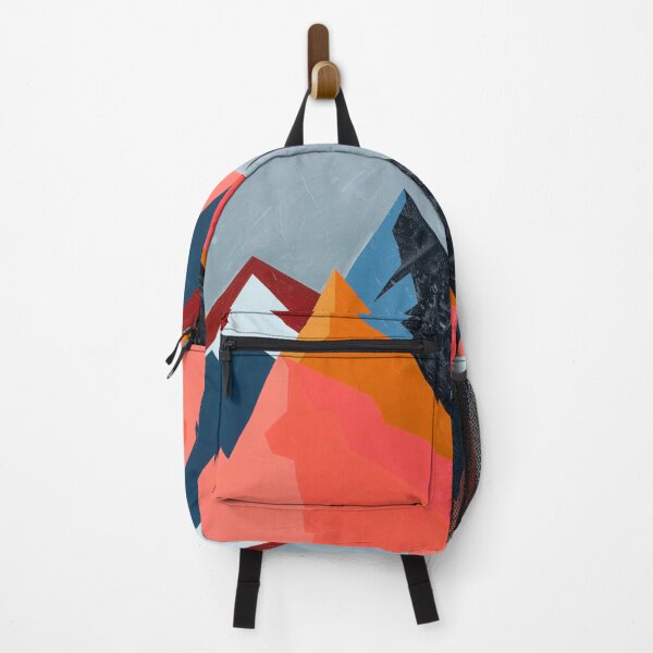 Item preview, Abstract mountain peaks bold contrasting colours Active Outdoors Inspired Art designed and sold by CDC40.