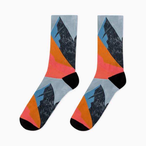 Item preview, Abstract mountain peaks bold contrasting colours Active Outdoors Inspired Art designed and sold by CDC40.