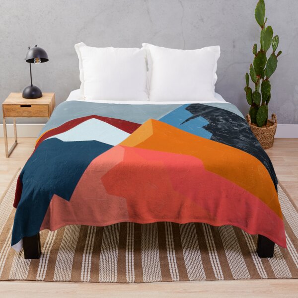 Item preview, Abstract mountain peaks bold contrasting colours Active Outdoors Inspired Art designed and sold by CDC40.