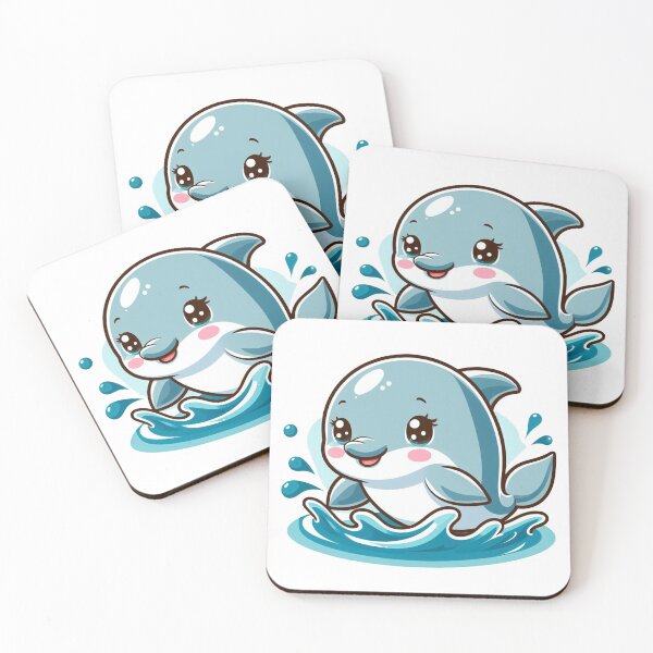 Item preview, Cute Dolphin Swimming designed and sold by ZAIKY DREAMS.