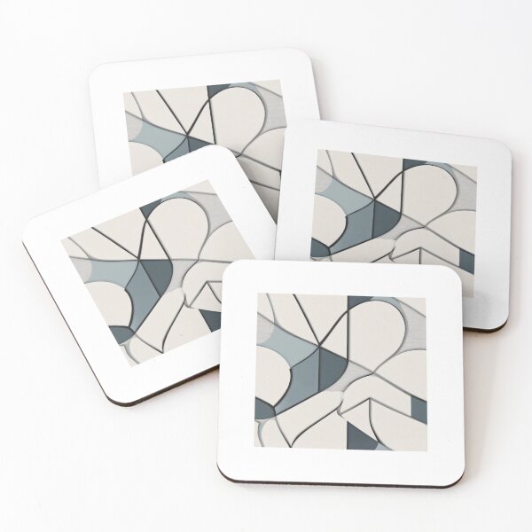 Item preview, Modern minimalist pattern, A abstract and repetitive pattern of abstract leaf-like shapes designed and sold by yeekazar.