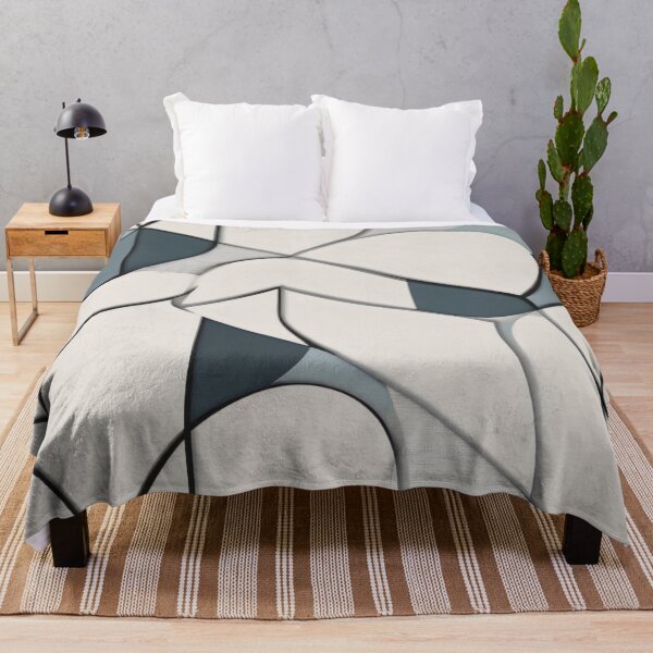 Item preview, Modern minimalist pattern, A abstract and repetitive pattern of abstract leaf-like shapes designed and sold by yeekazar.