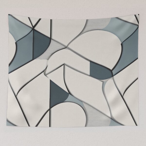 Item preview, Modern minimalist pattern, A abstract and repetitive pattern of abstract leaf-like shapes designed and sold by yeekazar.