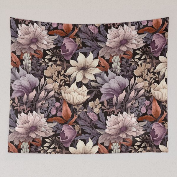 Item preview, Patrón floral morado designed and sold by Repetra.