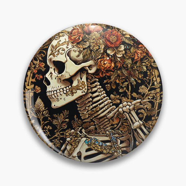 Item preview, Skull and Flowers designed and sold by NerdscapeDC.