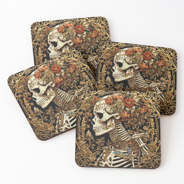 Item preview, Skull and Flowers designed and sold by NerdscapeDC.