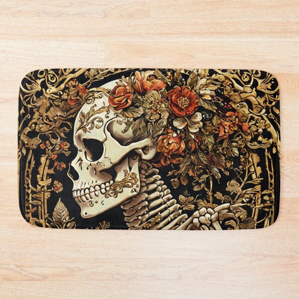 Item preview, Skull and Flowers designed and sold by NerdscapeDC.