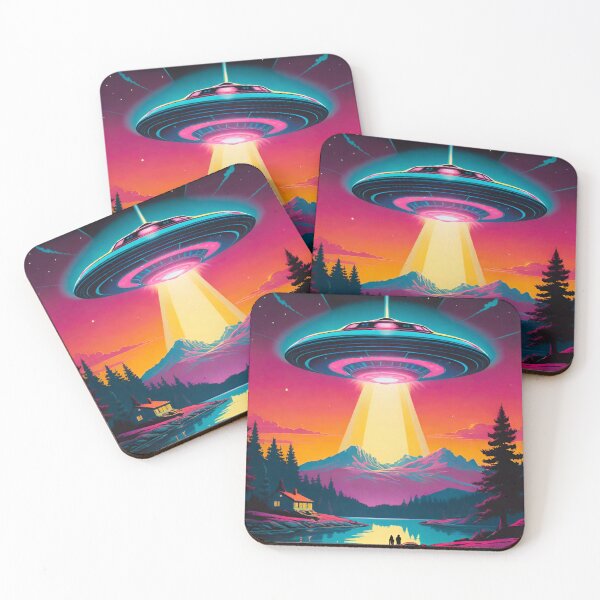 Item preview, Great Lake Encounter: UFO Soaring Over Majestic Waters designed and sold by GrizzlyCollective.