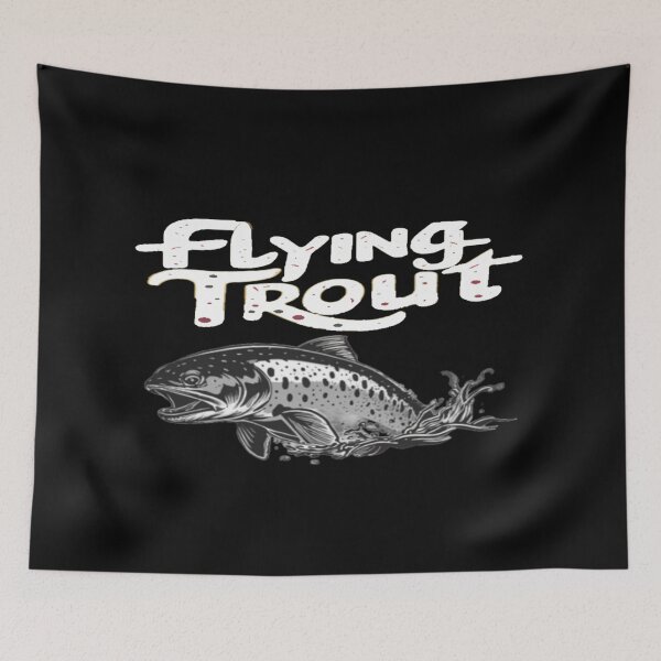 Item preview, Trout with text 'Flying trout' designed and sold by Tomasz  Siennicki.