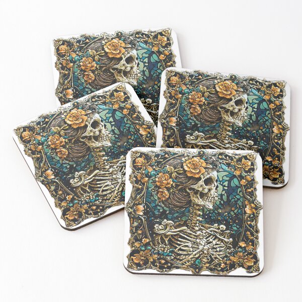 Item preview, Skull and Flowers designed and sold by NerdscapeDC.
