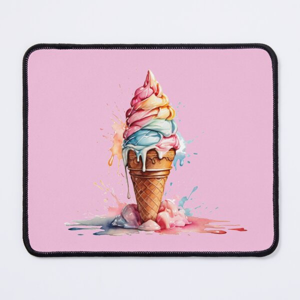 Item preview, a colorful soft ice cream as a watercolor designed and sold by Rose Design & Photos.