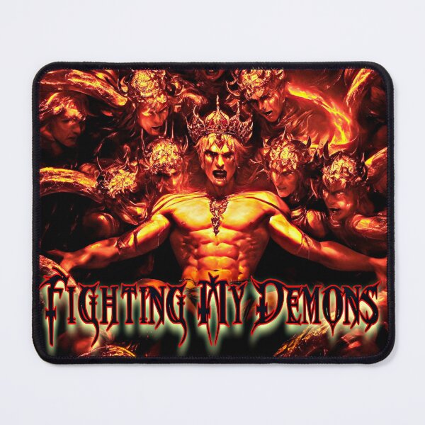 Item preview, Defiance Against Evil: Warrior Fighting Inner Demons Artwork designed and sold by REALKIRAN.