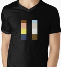 Minimalistic Rick And Morty Men's V-Neck T-Shirt