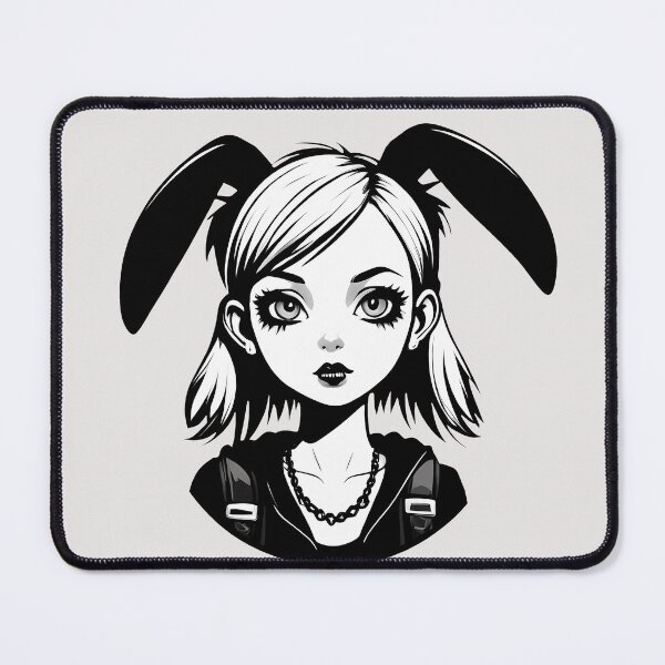 Item preview, Black and White Bunny Girl designed and sold by MadnessEnvelope.