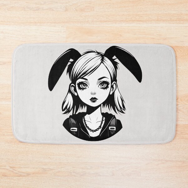 Item preview, Black and White Bunny Girl designed and sold by MadnessEnvelope.
