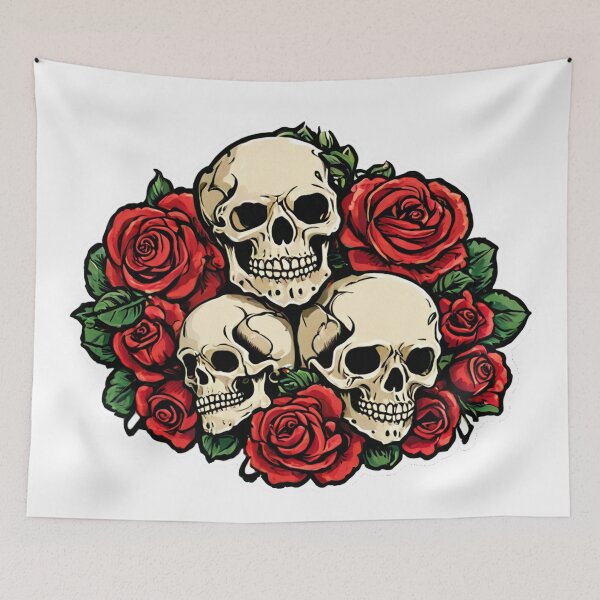 Item preview, Skull and Roses designed and sold by NerdscapeDC.