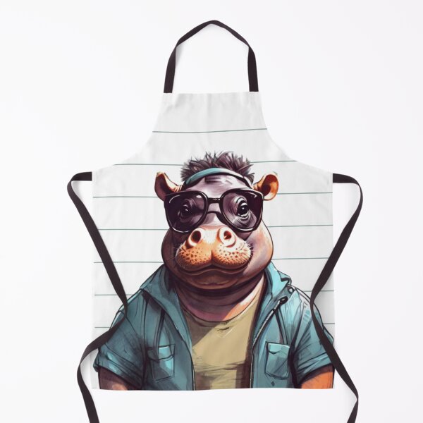 Item preview, Cool hippo dude in a denim jacket and sunglasses. designed and sold by SaraSumi.