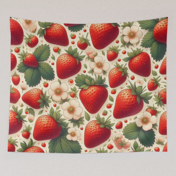 Item preview, Strawberry Pattern designed and sold by CulturalVibes.