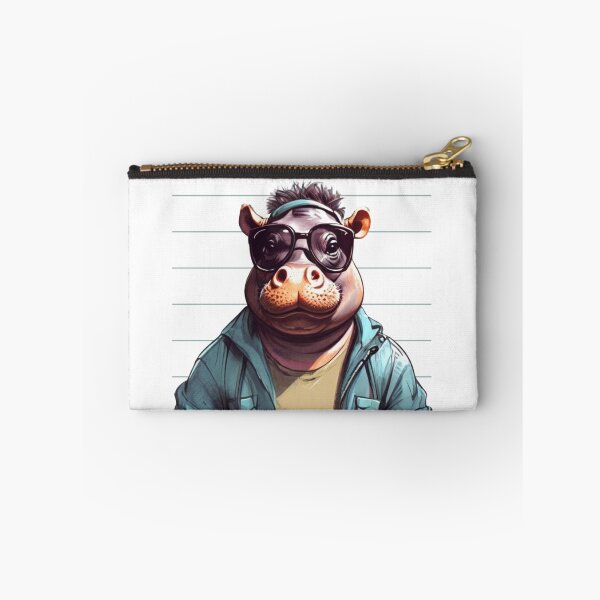 Item preview, Cool hippo dude in a denim jacket and sunglasses. designed and sold by SaraSumi.