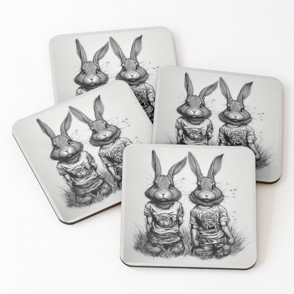Item preview, Angry rabbits designed and sold by Attic-Junk.