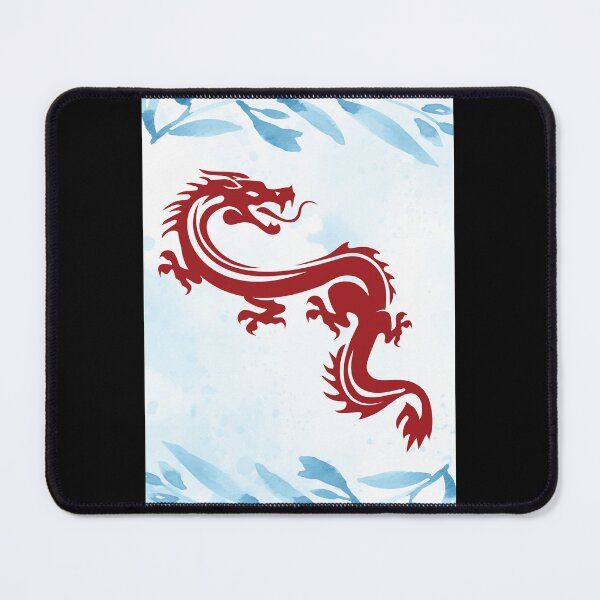 Item preview, Red Dragon with Blue Leaves Design designed and sold by CarefulCreation.