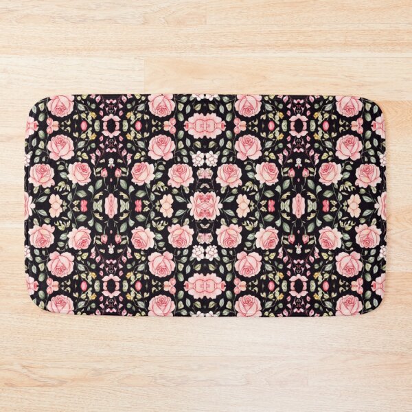 Item preview, Delicate roses on black designed and sold by Flowersonstuff.