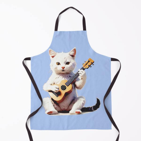 Item preview, Ukelele Cat Kitten Music T Shirt Cute Funny Feline Guitar Graphic Tee designed and sold by silkdegreestees.
