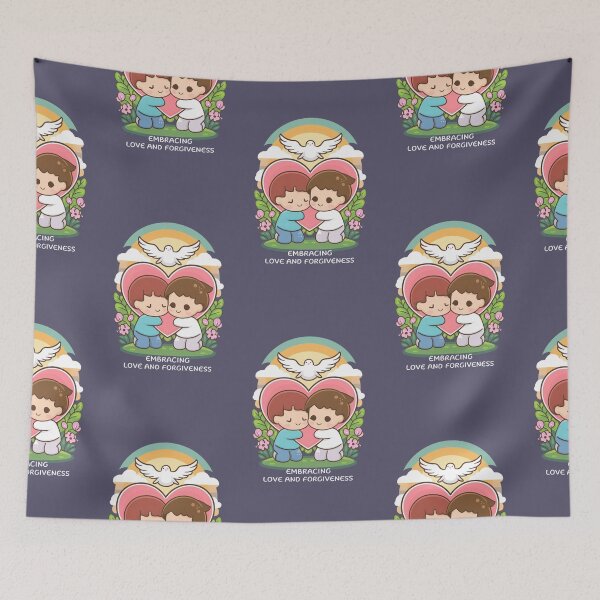 Item preview, Embracing love and forgiveness - Kawaii designed and sold by Rockin-Rainbow.