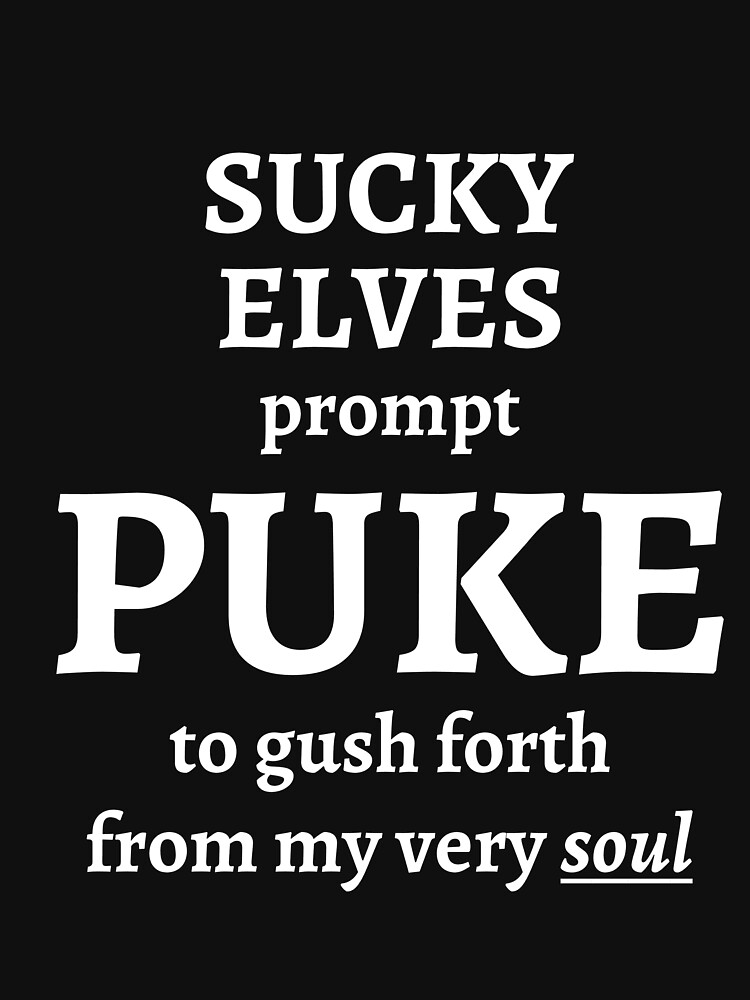Thumbnail 5 of 5, Zipped Hoodie, Sucky Elves Prompt PUKE designed and sold by Nerdchandayes.