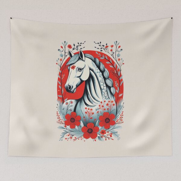 Item preview, Swedish Dala Horses Red, Funny Dala Horses designed and sold by Madebysomeny.