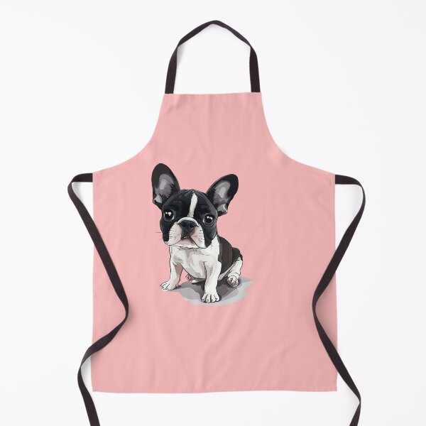 Item preview, dog,Cartoon French Bulldog puppy black white smile.cheerful and happy feeling. A happy day  best friend. designed and sold by creatorzame.