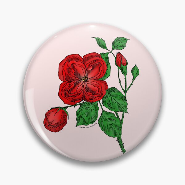 Item preview, Bright Red Quartered Rose Bloom Double 16-25 Petals In 3+ Rows designed and sold by Rachael Taylor.