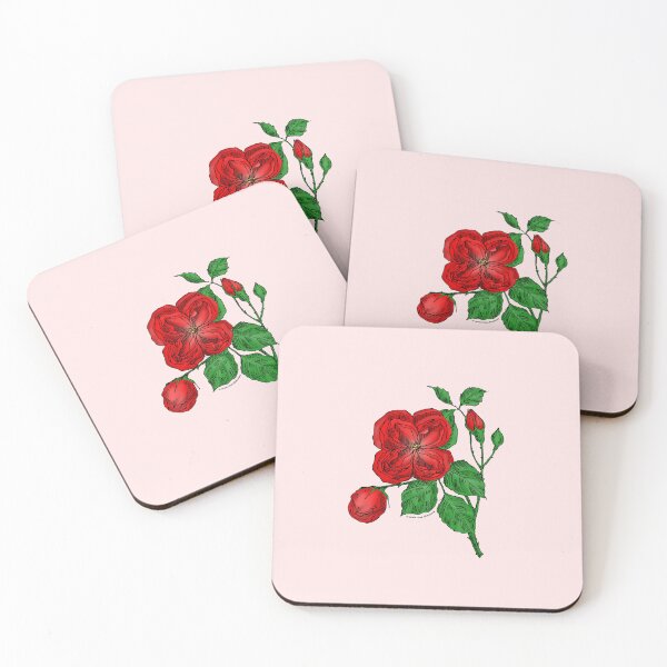 Item preview, Bright Red Quartered Rose Bloom Double 16-25 Petals In 3+ Rows designed and sold by zenithcreative.
