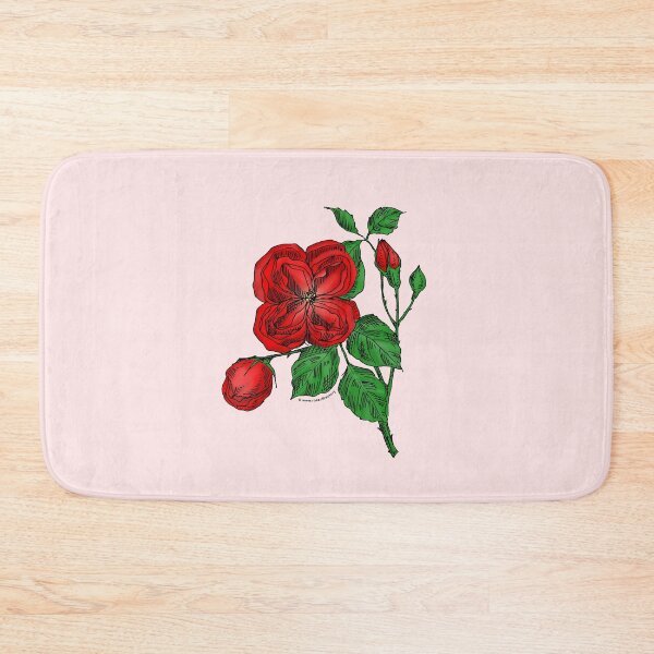 Item preview, Bright Red Quartered Rose Bloom Double 16-25 Petals In 3+ Rows designed and sold by Rachael Taylor.