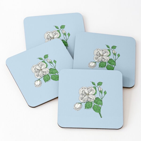Item preview, White Quartered Rose Bloom Double 16-25 Petals In 3+ Rows designed and sold by zenithcreative.