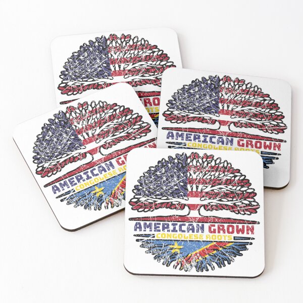 Item preview, Congo Congolese US American USA United States Tree Roots Flag designed and sold by FlagX.