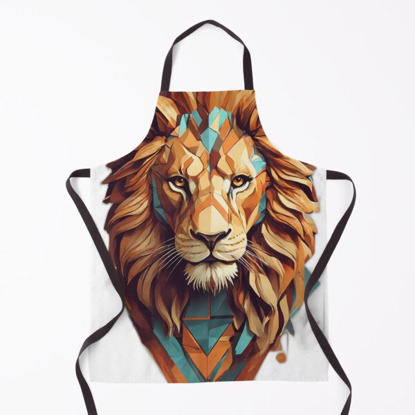Item preview, Geo-Lion Majesty: Retro-Futuristic Fusion Tee designed and sold by NEWMANTRENDS.