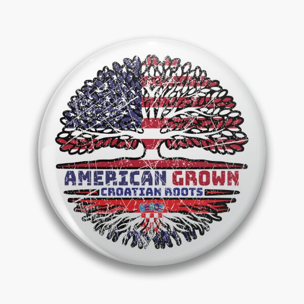Item preview, Croatian Croatia US American USA United States Tree Roots Flag designed and sold by FlagX.