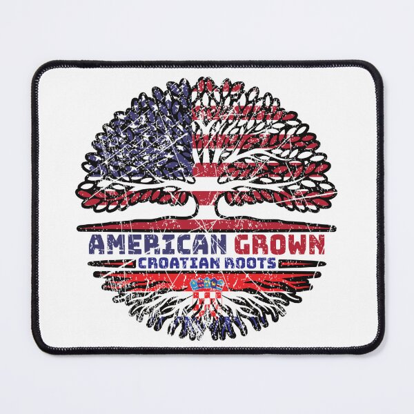 Item preview, Croatian Croatia US American USA United States Tree Roots Flag designed and sold by FlagX.