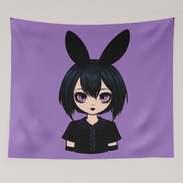 Item preview, Black Goth Bunny Girl designed and sold by MadnessEnvelope.