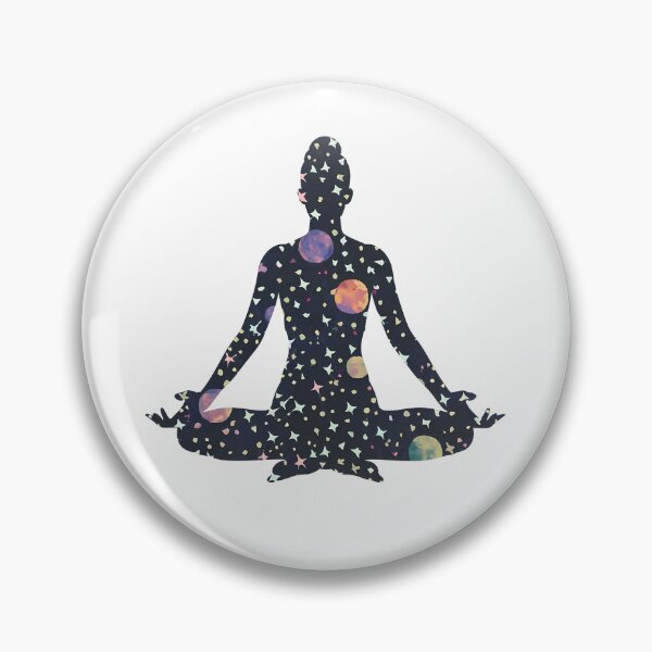Item preview, Yoga Meditation Pose Silhouette Galaxy designed and sold by KD Merch.