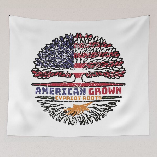 Item preview, Cyprus Cypriot Cypriote US American USA United States Tree Roots Flag designed and sold by FlagX.