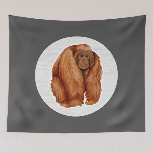 Item preview, Orangutan Watercolor Drawing designed and sold by LivingColorful.